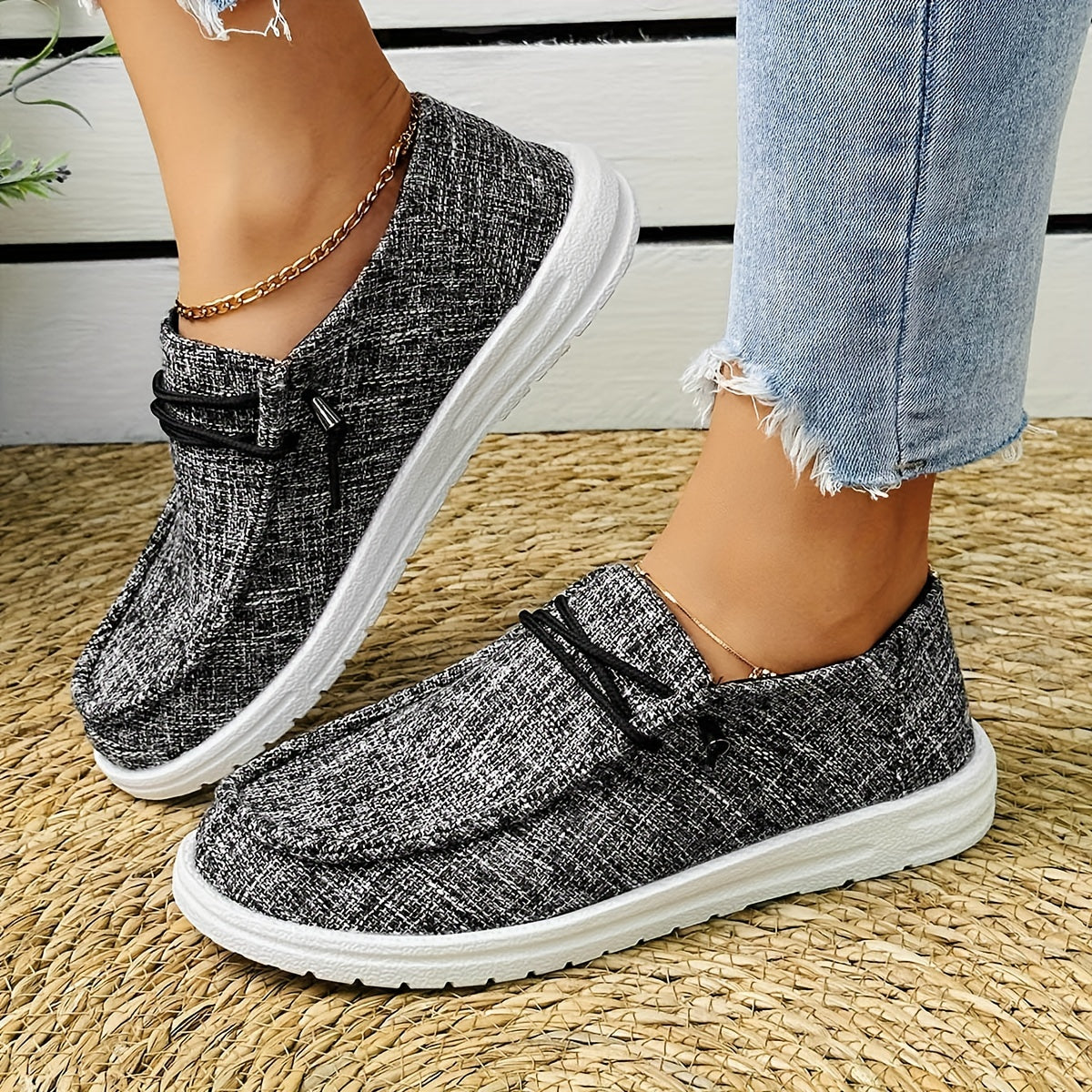 Solid Color Canvas Shoes, Lightweight Low Top Sneakers